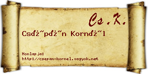 Csépán Kornél névjegykártya